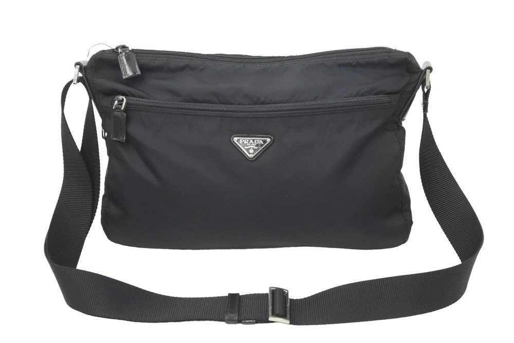 Prada Tessuto Shoulder Bag Triangle Plate